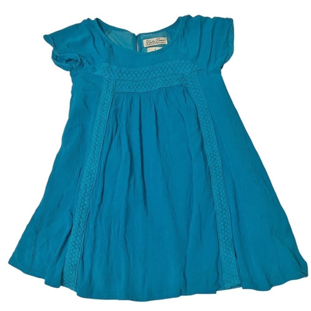 Lucky Brand Blue Boho Style Girl's Dress Size 4‎